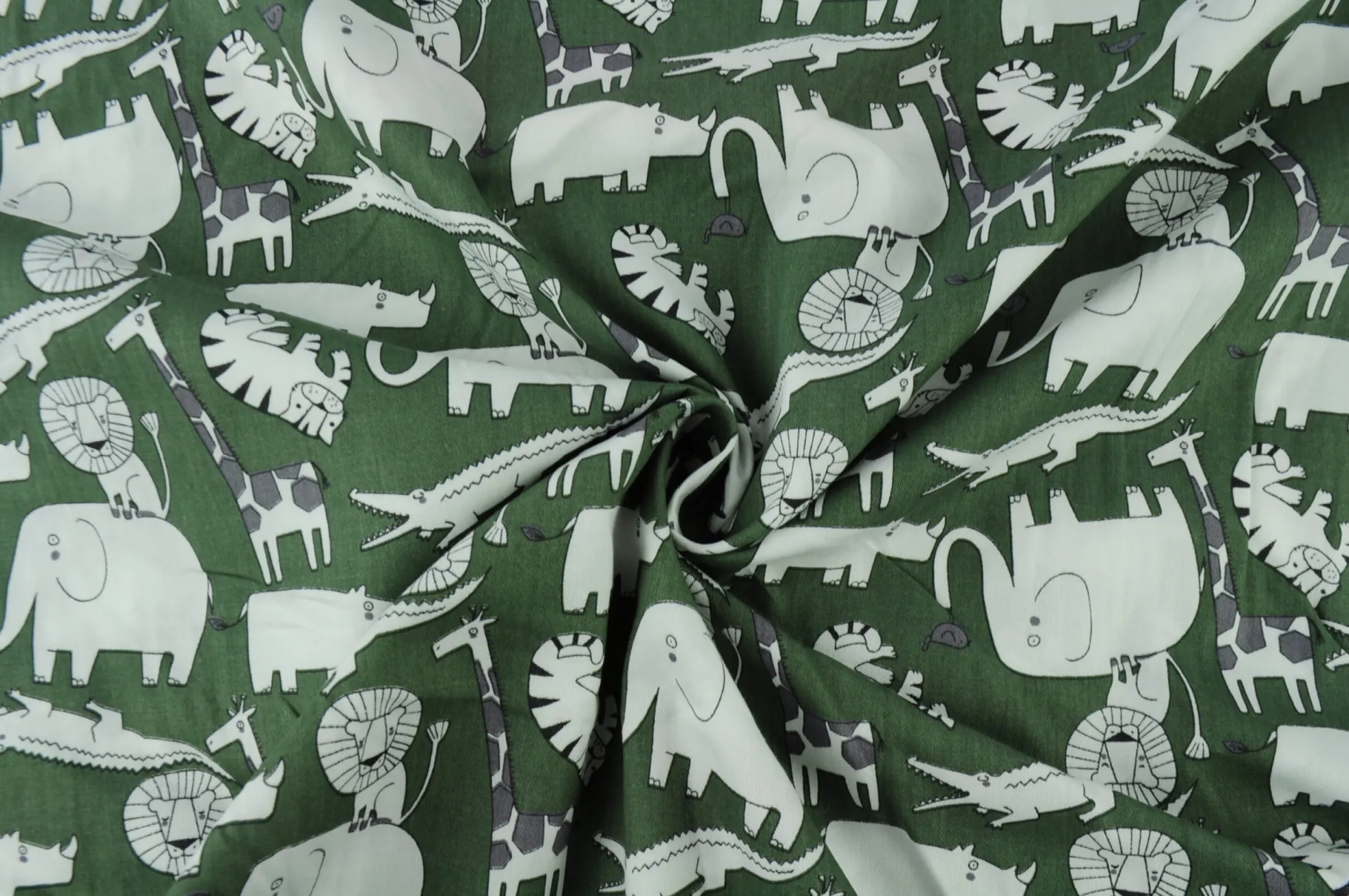 Katoen poplin – Jungle friends