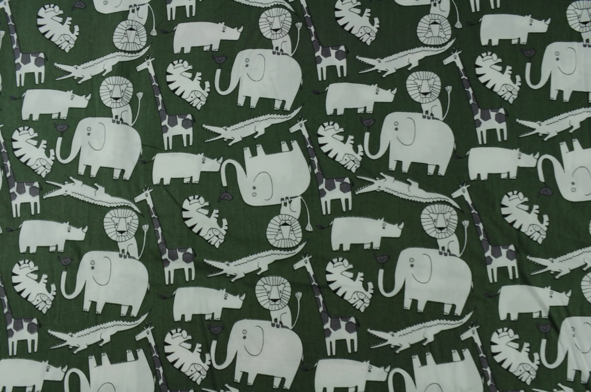 Katoen poplin – Jungle friends