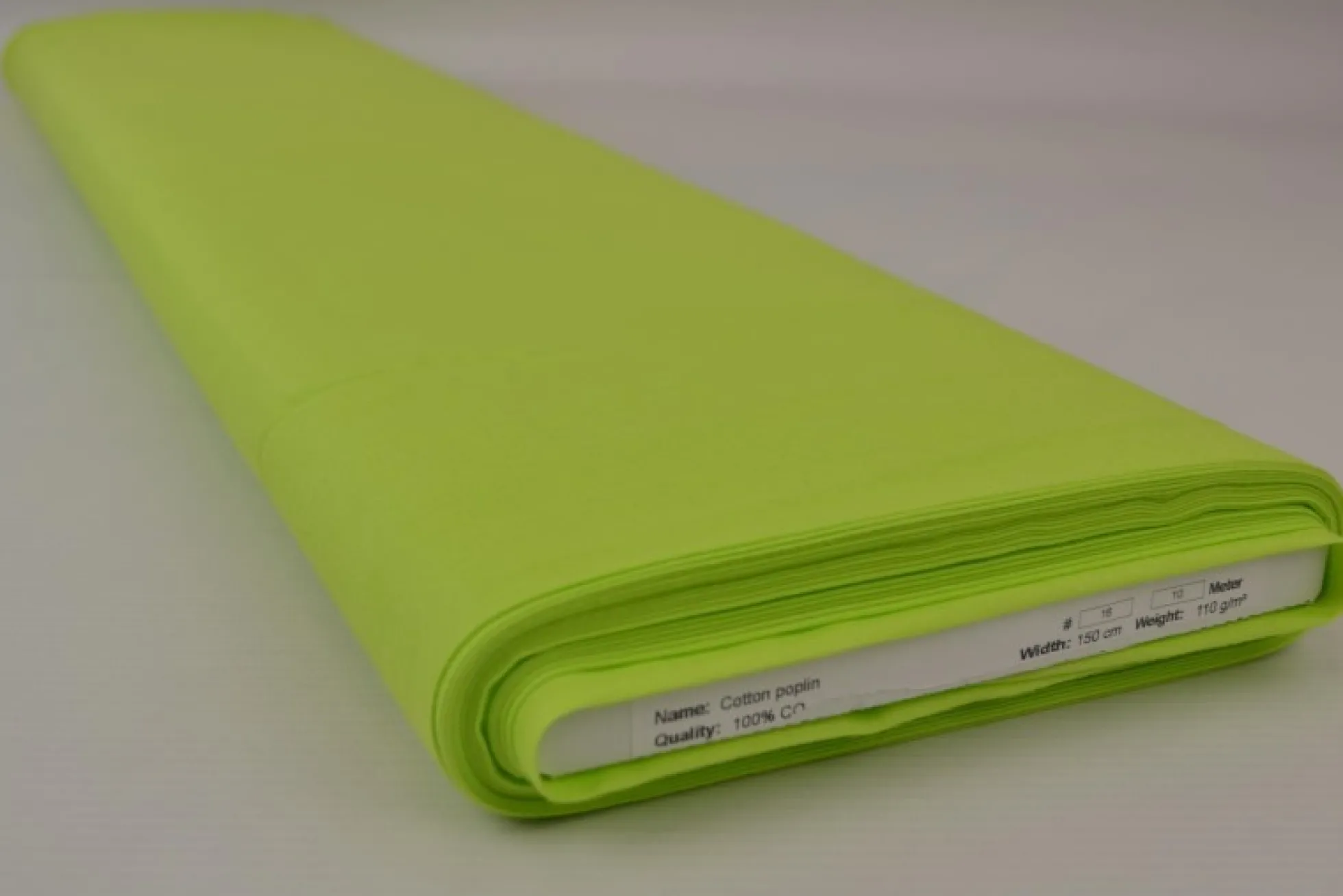 Katoen Poplin: Lime groen