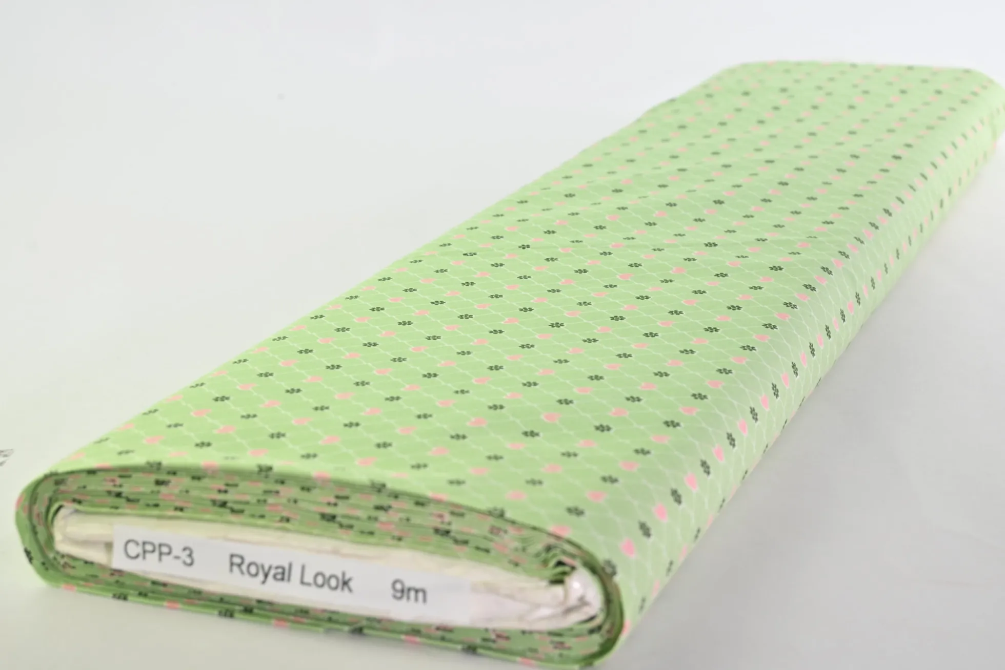 Katoen poplin – Mint Heart Trellis