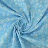 Katoen poplin – Piraten doodskop aqua