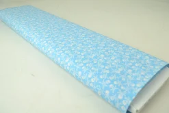 Katoen poplin – Piraten doodskop aqua