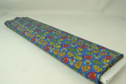 Katoen poplin – Schedel blauw