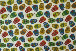 Katoen poplin – Schedel wit