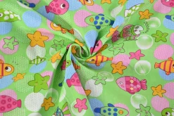 Katoen poplin – Sea friends green