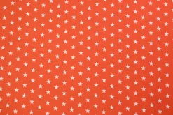 Katoen poplin – Stars on orange