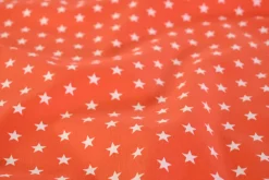 Katoen poplin – Stars on orange
