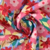 Katoen poplin – Vrolijke bloemen roze