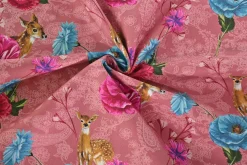 Katoen poplin – Woodland Bloom Deer
