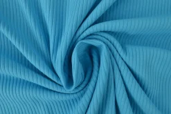 Katoen rib jersey – Aqua