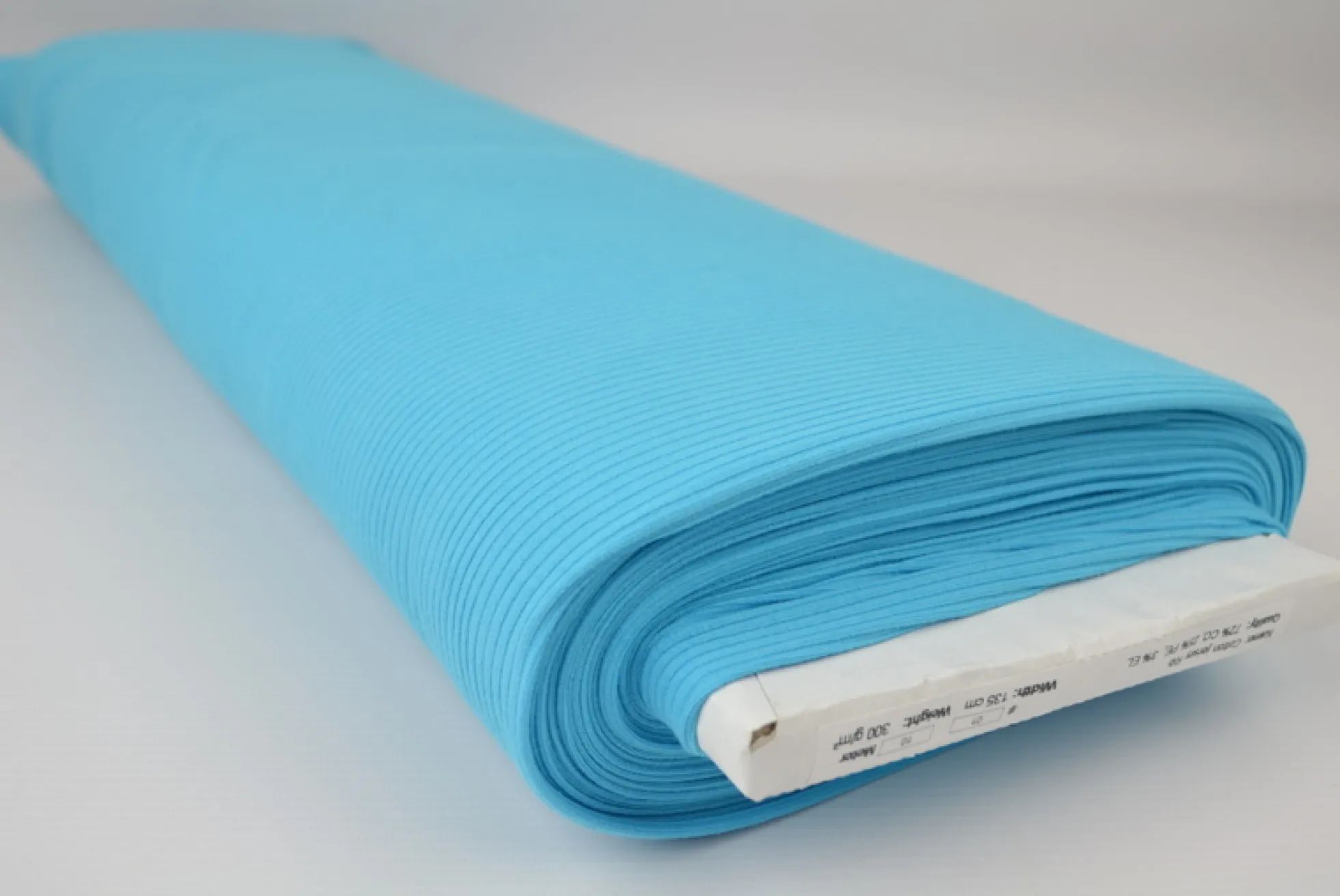 Katoen rib jersey – Aqua