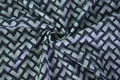 Katoen tricot – Charcoal Grey Arrow Geo
