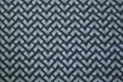 Katoen tricot – Charcoal Grey Arrow Geo