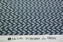 Katoen tricot – Charcoal Grey Arrow Geo