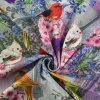 Katoen tricot – Crimson Songbirds