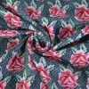 Katoen tricot – Denim Roses