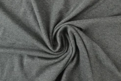 Katoen Tricot: Donkergrijs melange