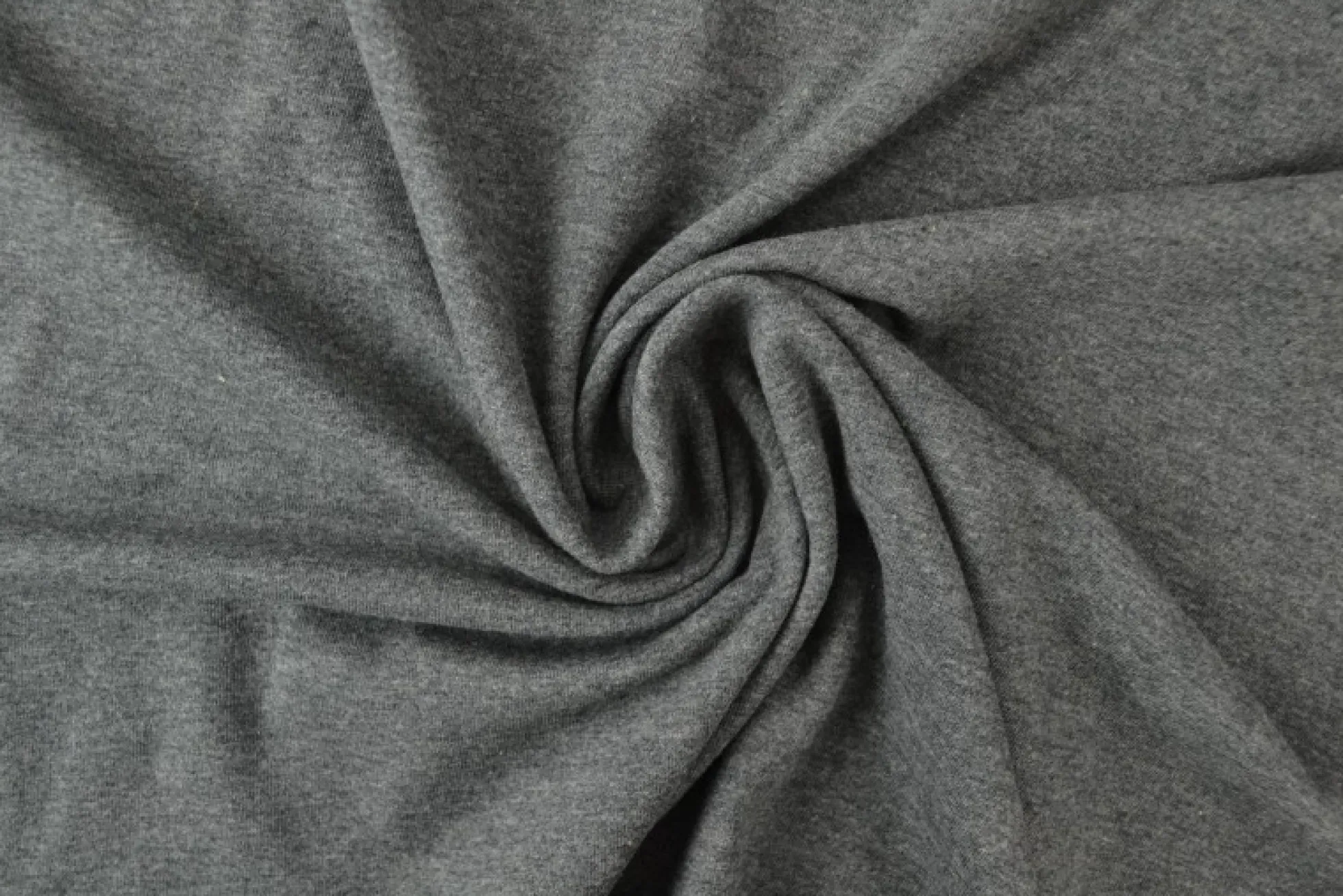 Katoen Tricot: Donkergrijs melange