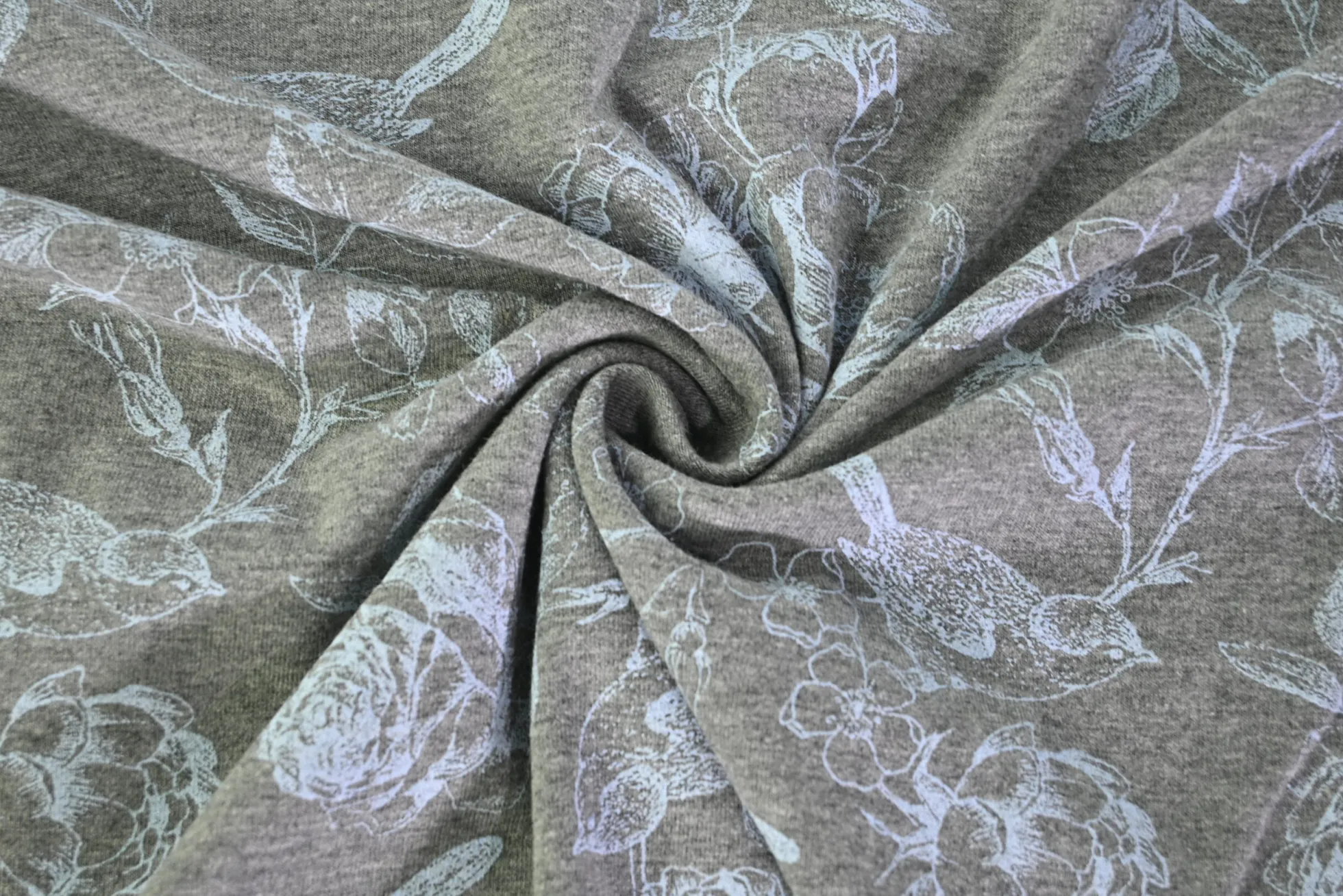 Katoen tricot – Grey Woodland Sketch
