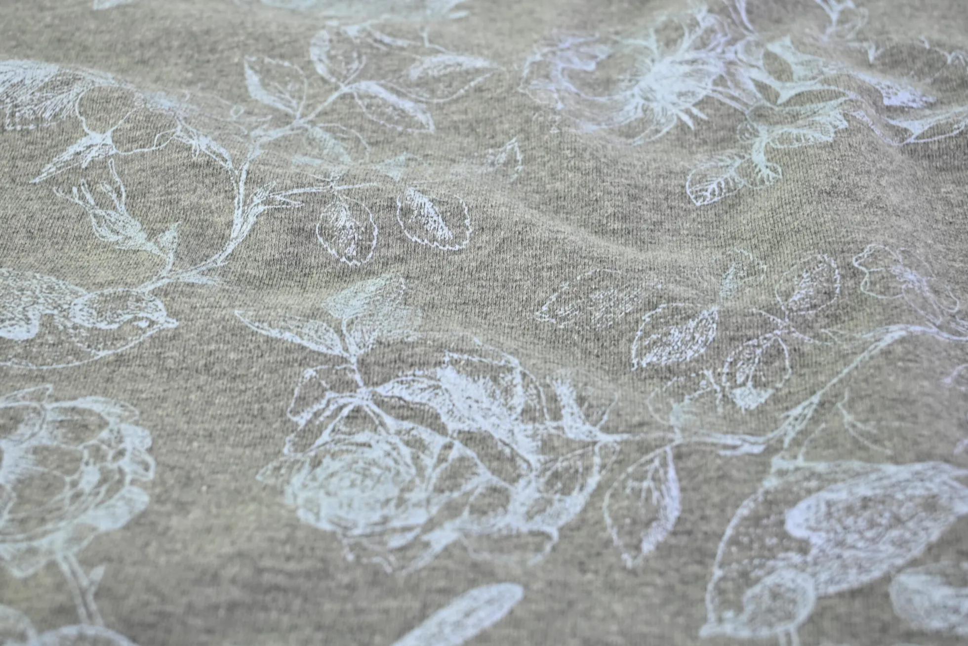 Katoen tricot – Grey Woodland Sketch