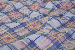 Katoen tricot – Pastel checkered