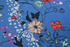 Katoen tricot – Royal Blue Wildflower Garden