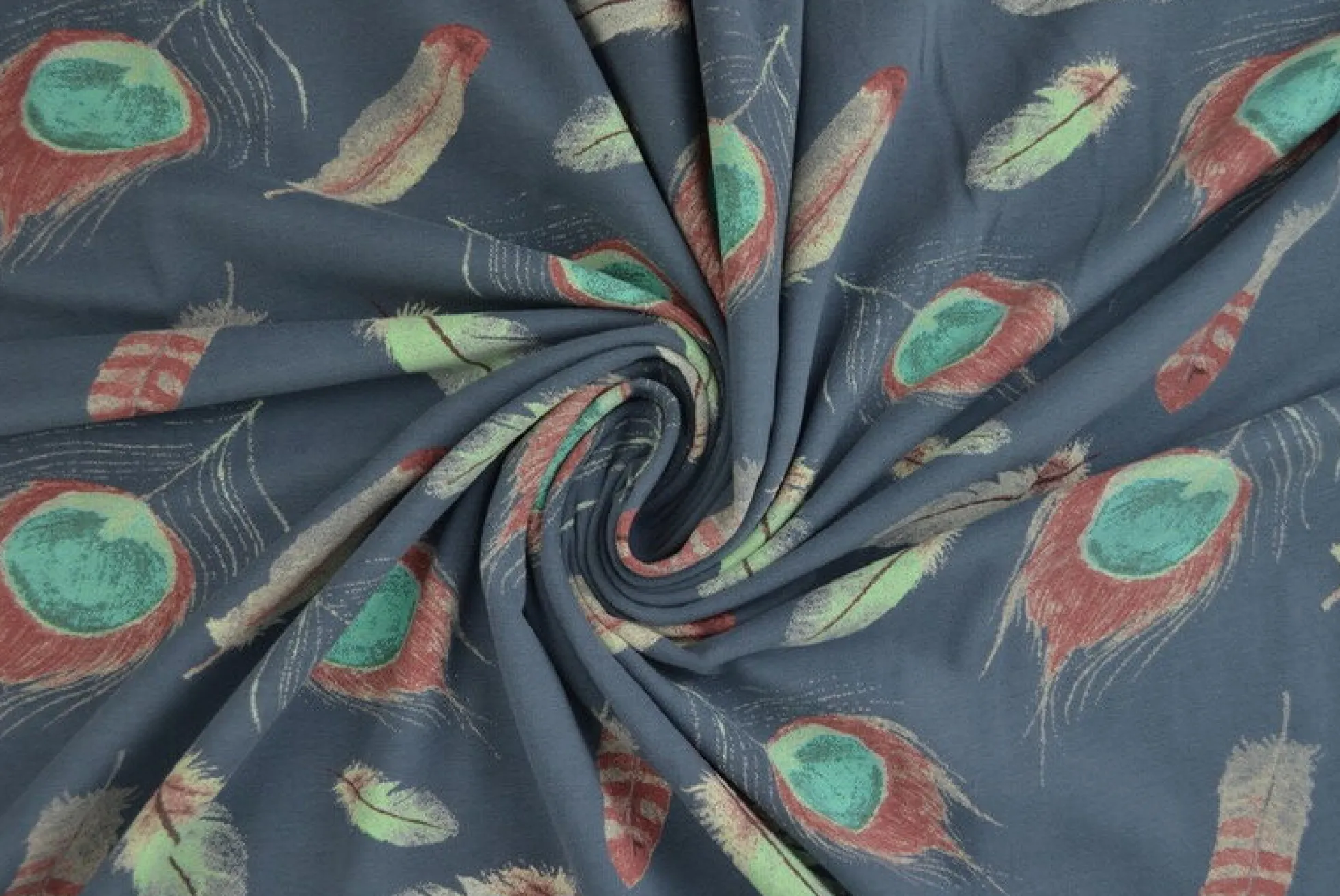 Katoen tricot Royal – Pauwveren donkergrijs