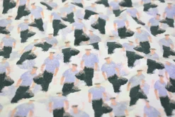 Katoen tricot – Soft Blue Strolling Figures