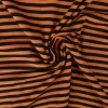 Katoen tricot soft touch – Cognac & black stripes