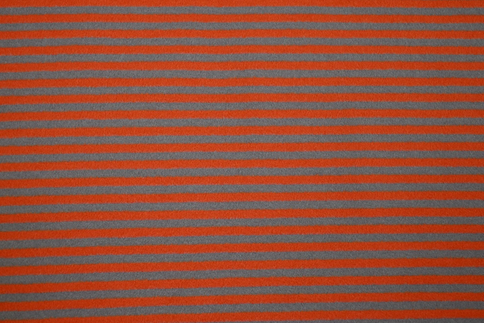 Katoen tricot soft touch – Dark orange & dark grey stripes