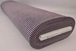 Katoen tricot soft touch – Dusky pink & black stripes