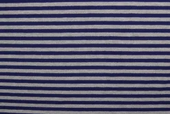 Katoen tricot soft touch – Navy & grey stripes