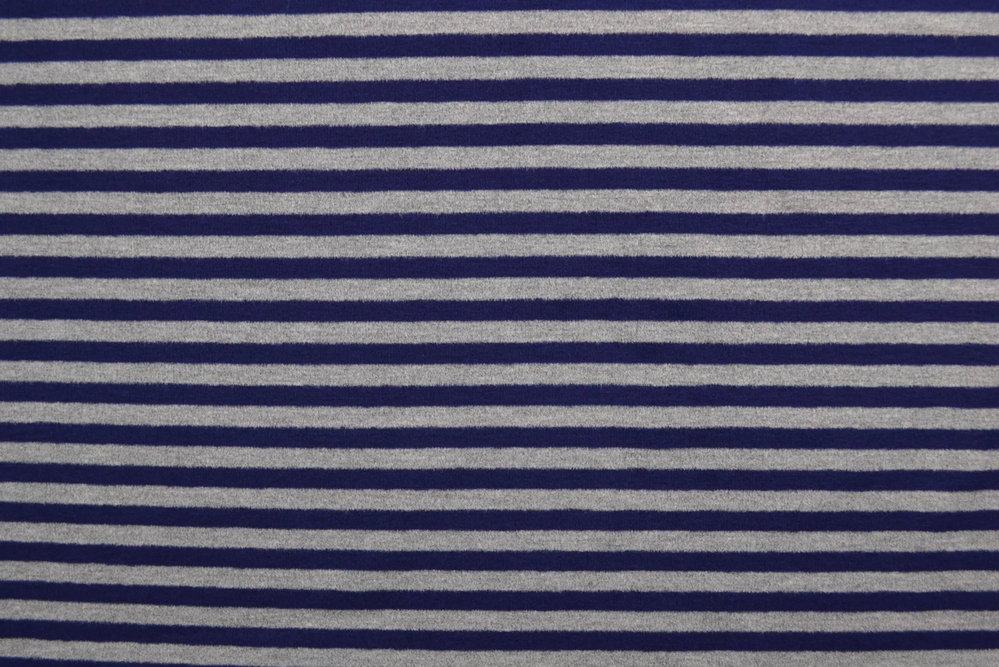 Katoen tricot soft touch – Navy & grey stripes