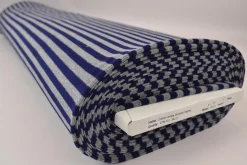 Katoen tricot soft touch – Navy & grey stripes