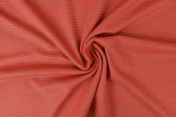 Katoen tricot soft touch – Red & dark grey stripes