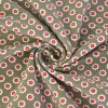 Katoen tricot – Taupe Daisy Dot