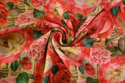 Katoen tricot – Vintage Roses