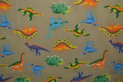 Katoen tricot – Wow – Dino’s taupe