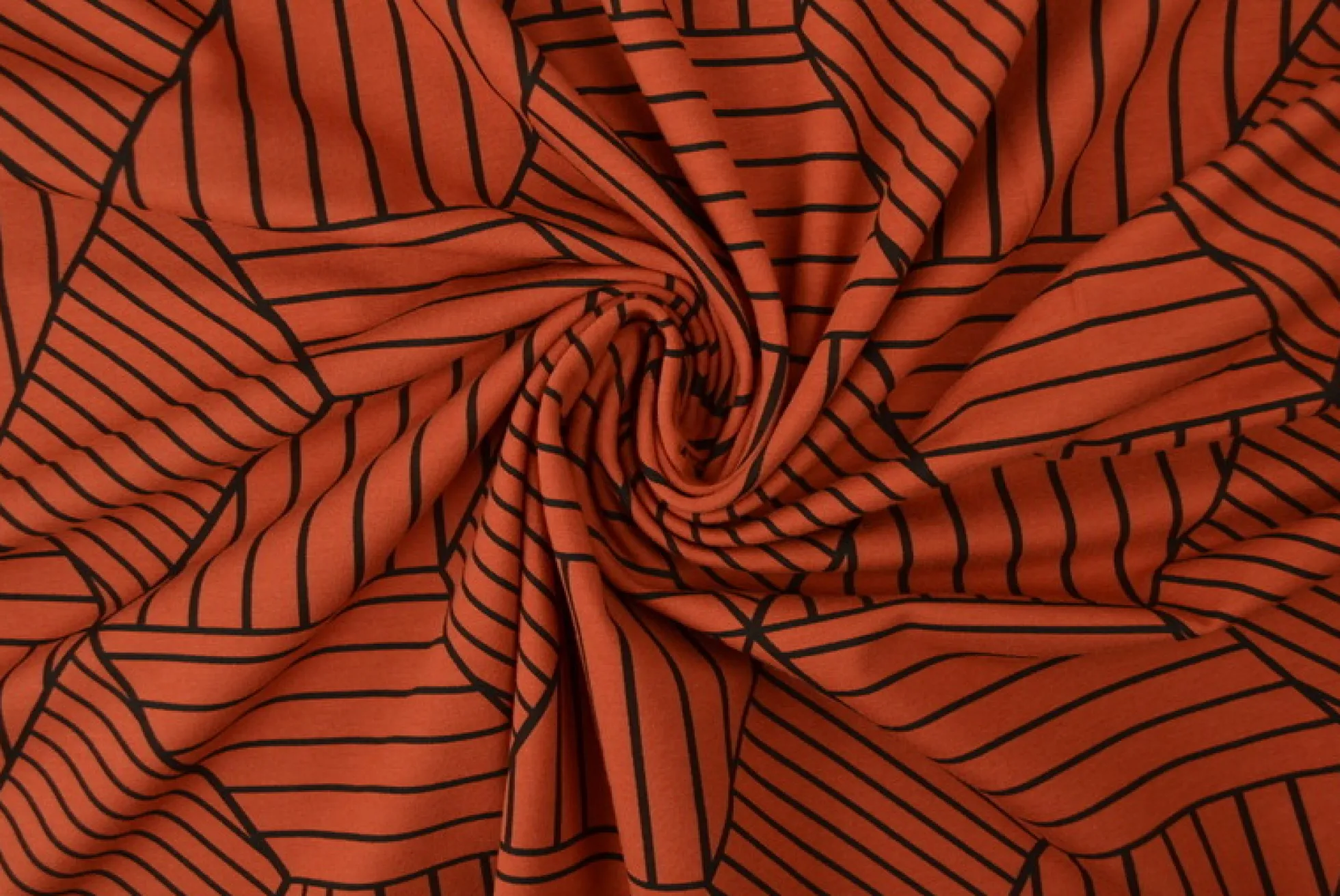 Katoen tricot – Wow – Grafisch koper