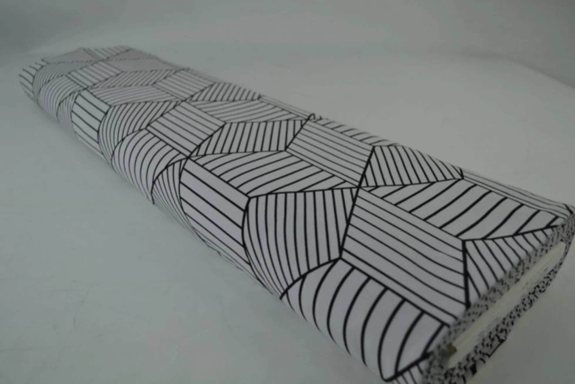 Katoen tricot – Wow – Grafisch zilvergrijs