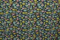 Katoen tricot – Wow – Kleine bloemetjes donker navy