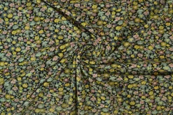 Katoen tricot – Wow – Kleine bloemetjes zwart