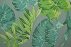 Katoen tricot – Wow – Palmbladeren oudgroen