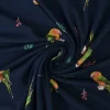 Katoen tricot – Wow – Papegaai donker navy