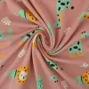 Katoen tricot – Wow – Wilde dieren oudroze