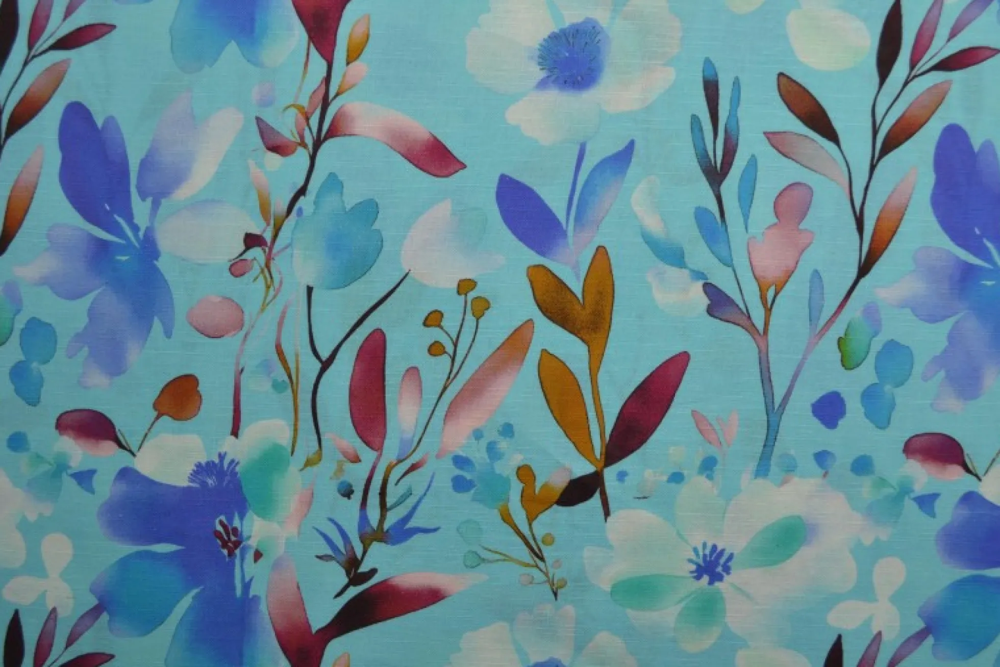 Linnen – Art bloom aqua