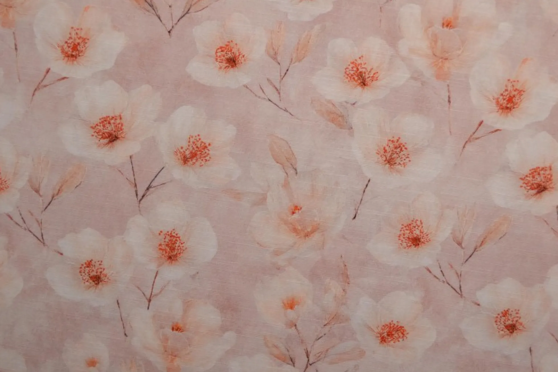Linnen – Dreamy flowers copper