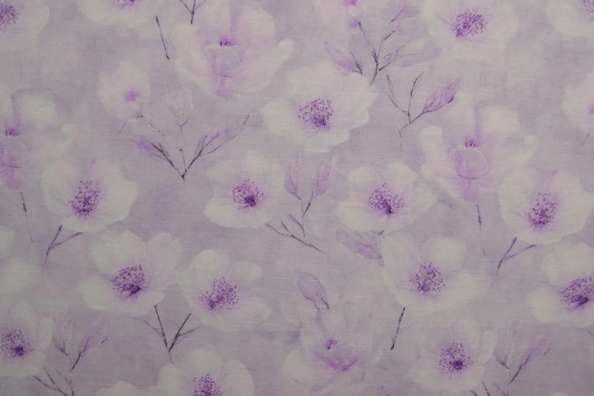 Linnen – Dreamy flowers lilac