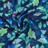 Linnen – Elegant flowers blue