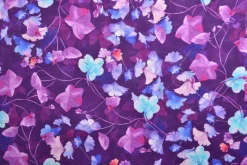 Linnen – Elegant flowers purple